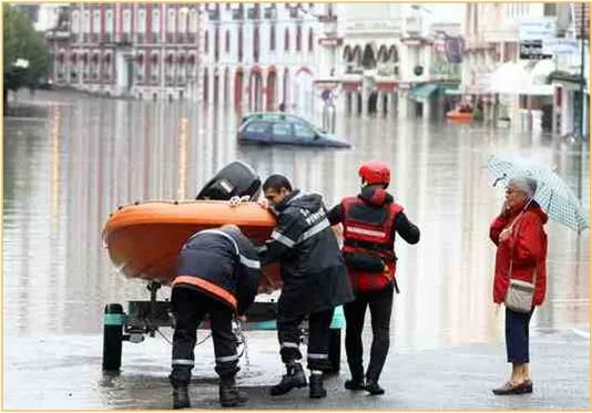 Tremendas inundaciones que ha sufrido Lourdes el pasado fin de semana