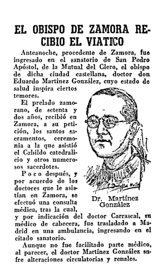 Aniversario de la muerte de D. Eduardo Martínez González, obispo de Zamora