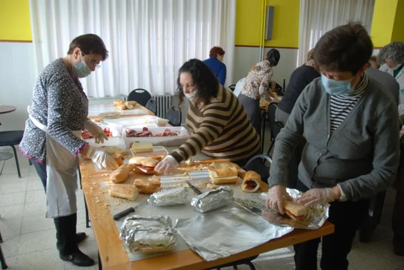 Preparación de los bocadillos