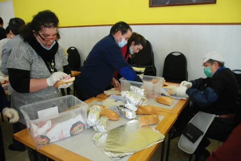 Preparación de los bocadillos