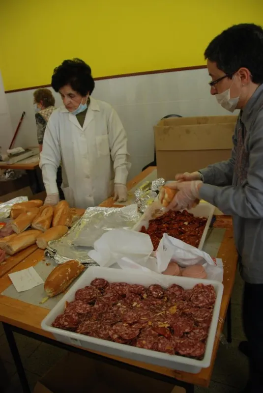 Preparación de los bocadillos