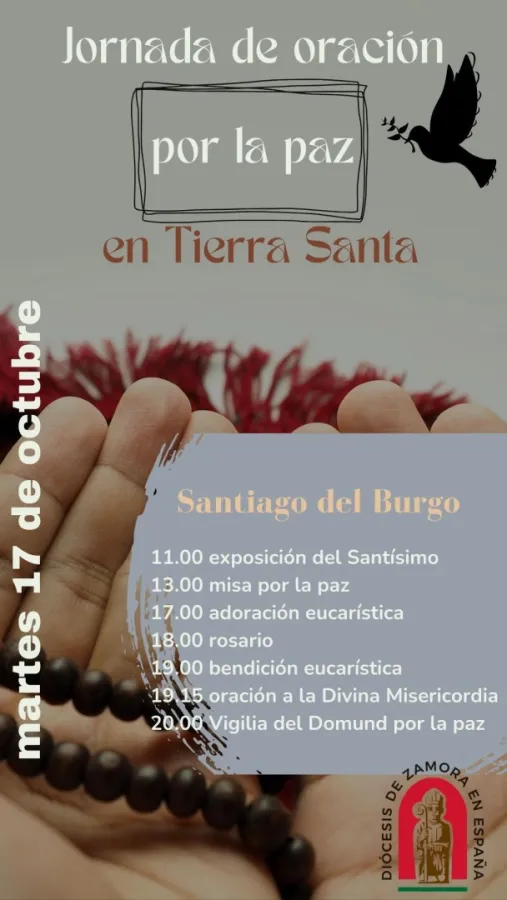 La diócesis convoca una jornada de oración por la paz en Tierra Santa