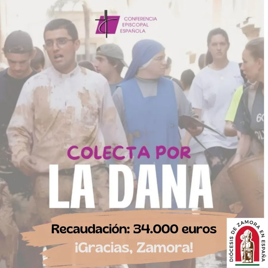 La iglesia de Zamora recauda 34.000 euros para las víctimas de la DANA