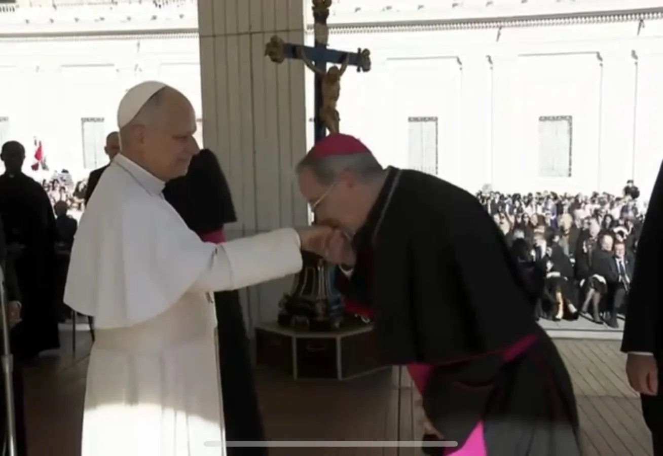 Audiencia general y besamanos con el Santo Padre