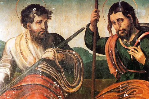 Pintura de Santiago y San Pablo de Villalobos