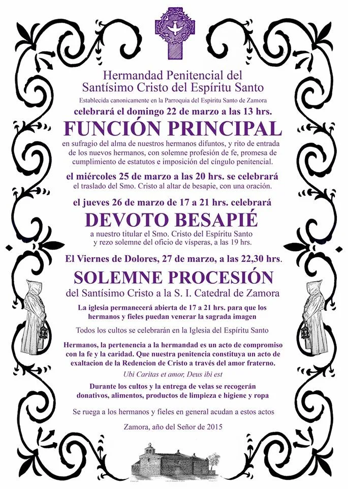 Cartel anunciador de los actos