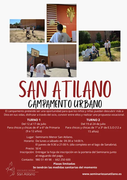 El Seminario organiza un campamento urbano en julio