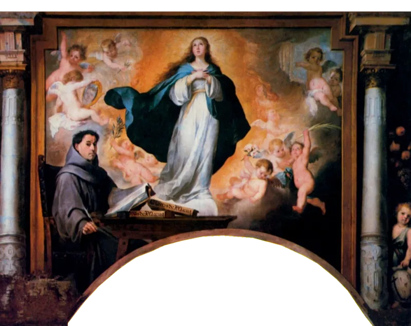 Juan Duns S.escribiendo en defensa de la Inmaculada