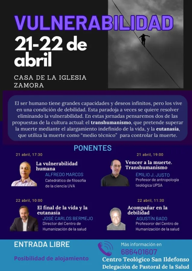 La diócesis de Zamora ofrece unas jornadas para reflexionar sobre la vulnerabilidad humana