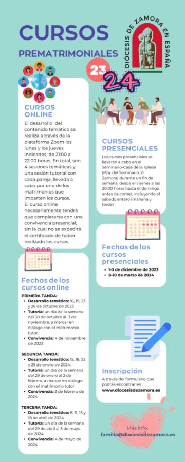 Cursillos prematrimoniales 2023-24