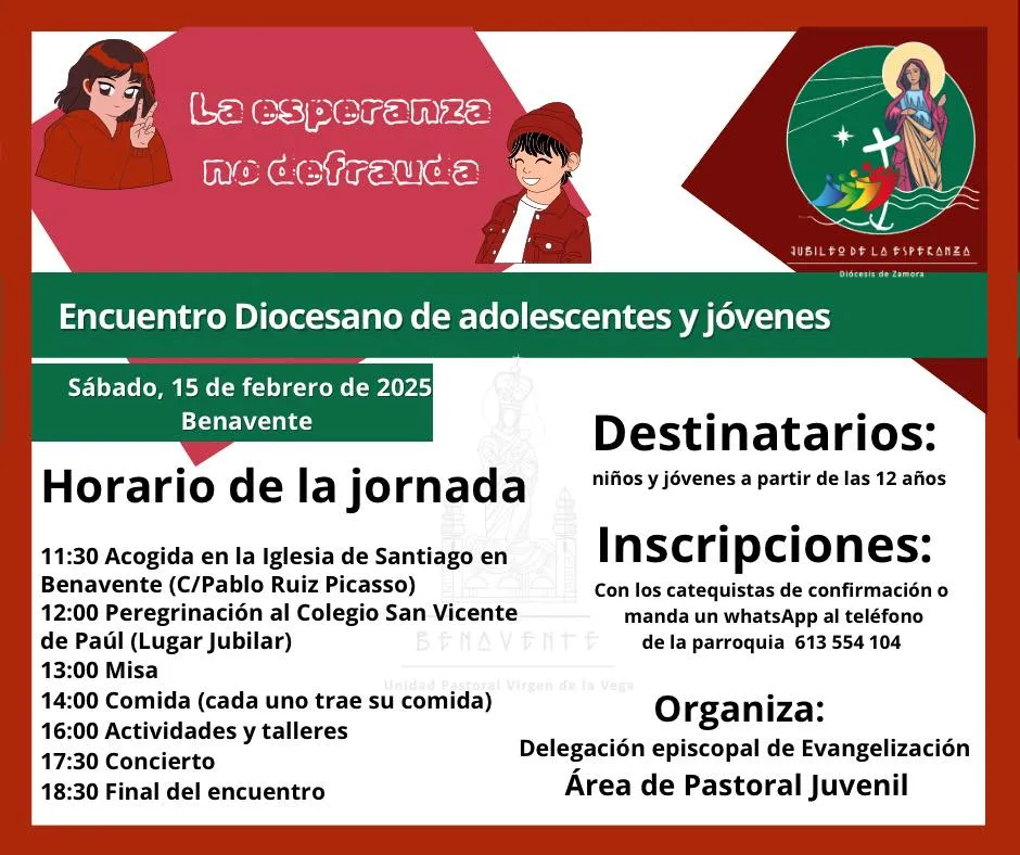 Benavente acoge mañana el Encuentro Diocesano de Jóvenes