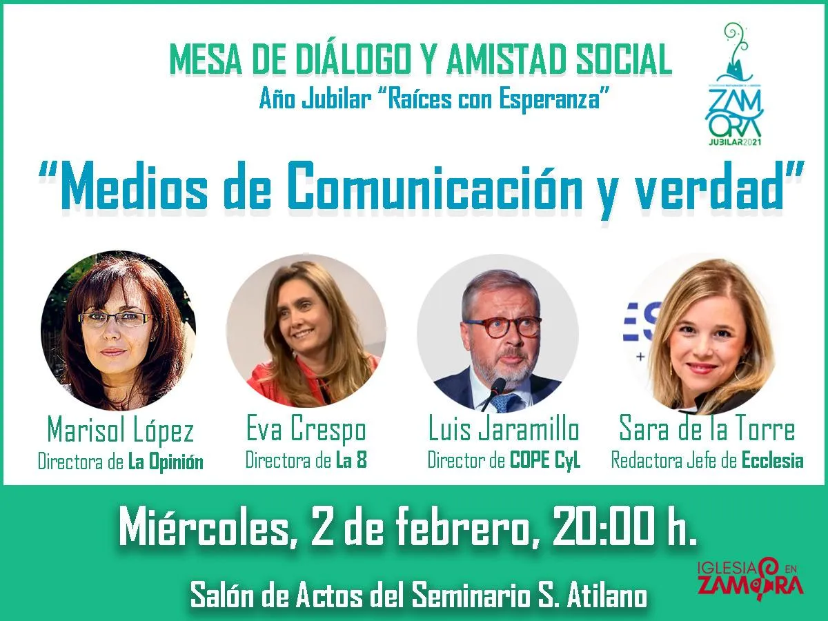 Mesa de diálogo y amistad social en el seminario. Miércoles, a las 20:00 horas