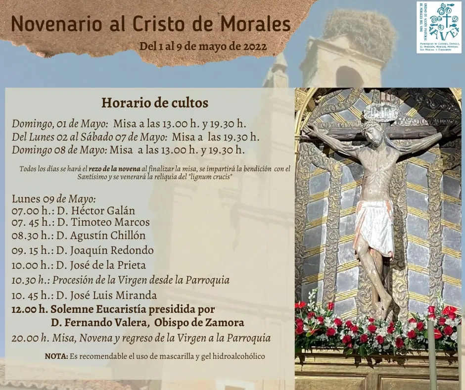 El obispo presidirá la misa del Cristo de Morales